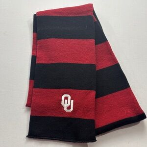Oklahoma University Striped Red and Black Scarf